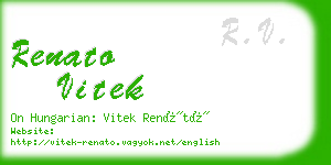 renato vitek business card